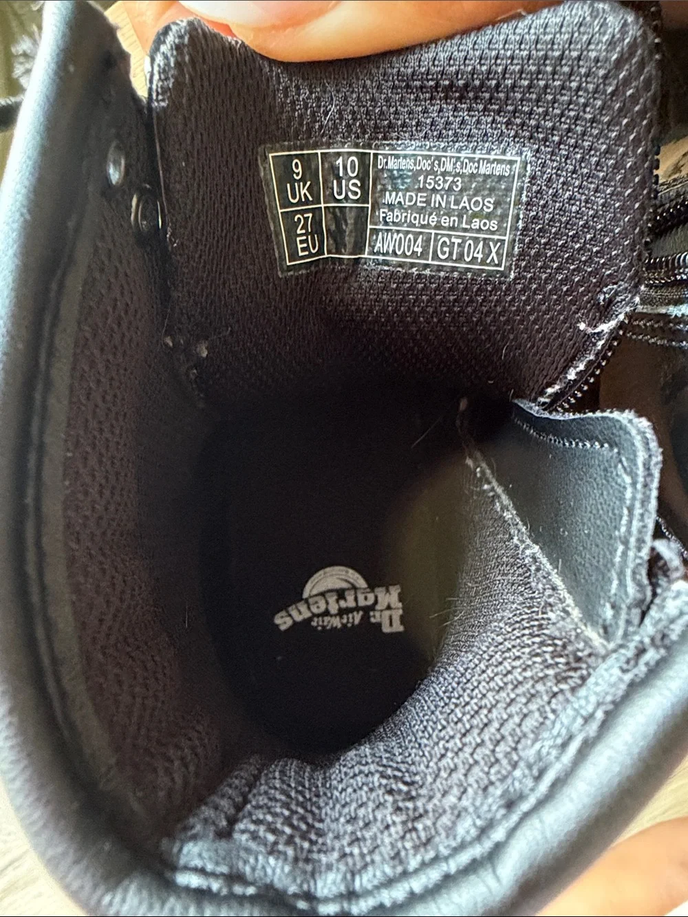 Dr. Martens Kids Black Patent Lace-Up Combat Boots
